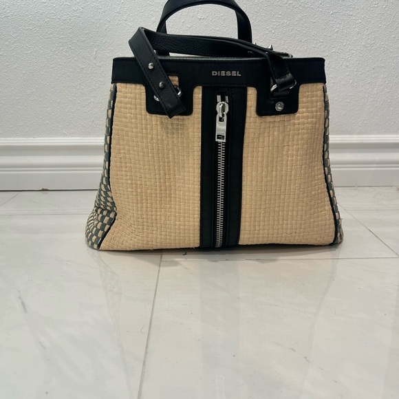 Diesel Handbags - Diesel Rare EUC Raffia and Denim Handbag